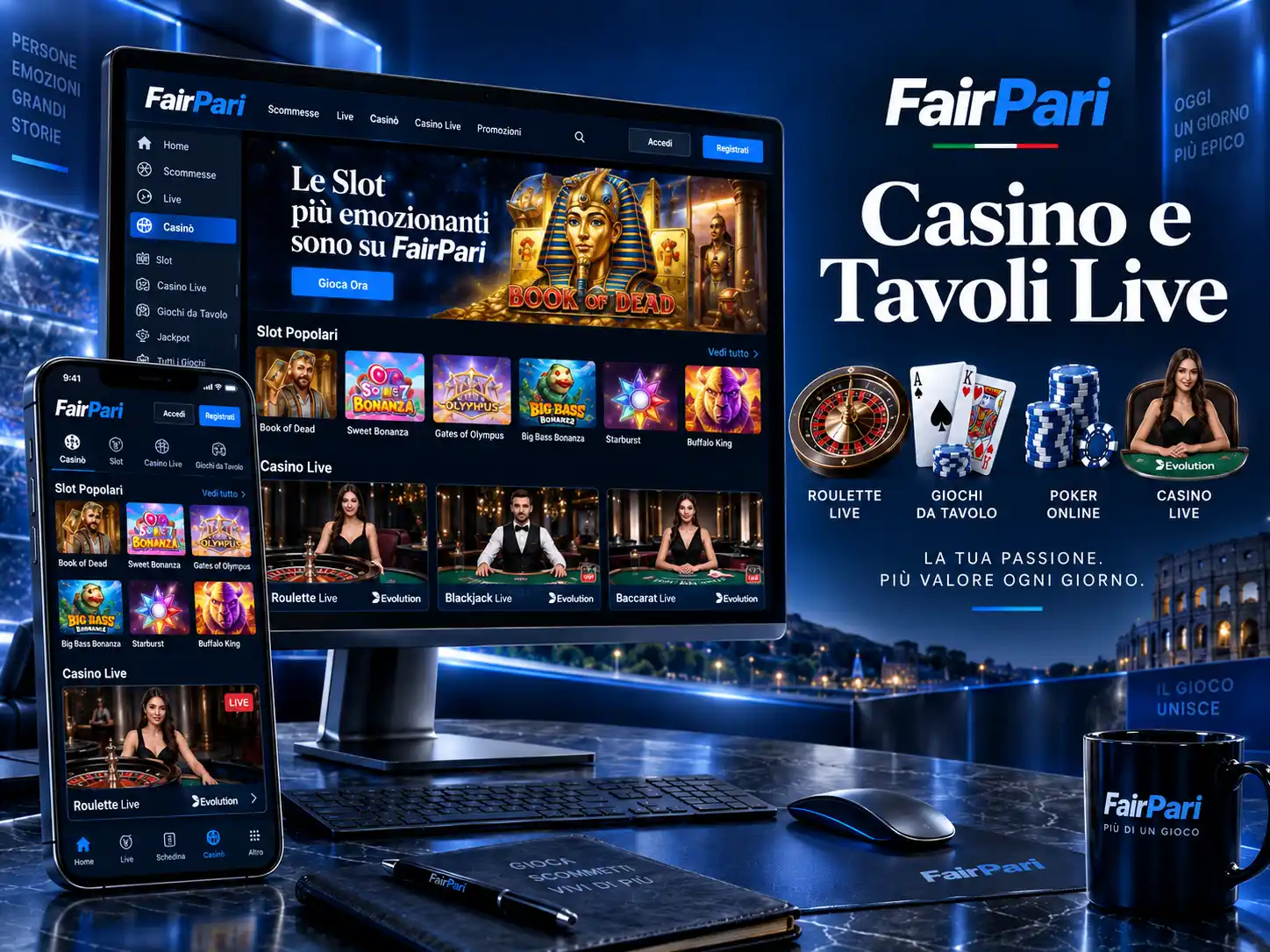 Casino, Fair GAMES E Tavoli Live In Un Solo Account
