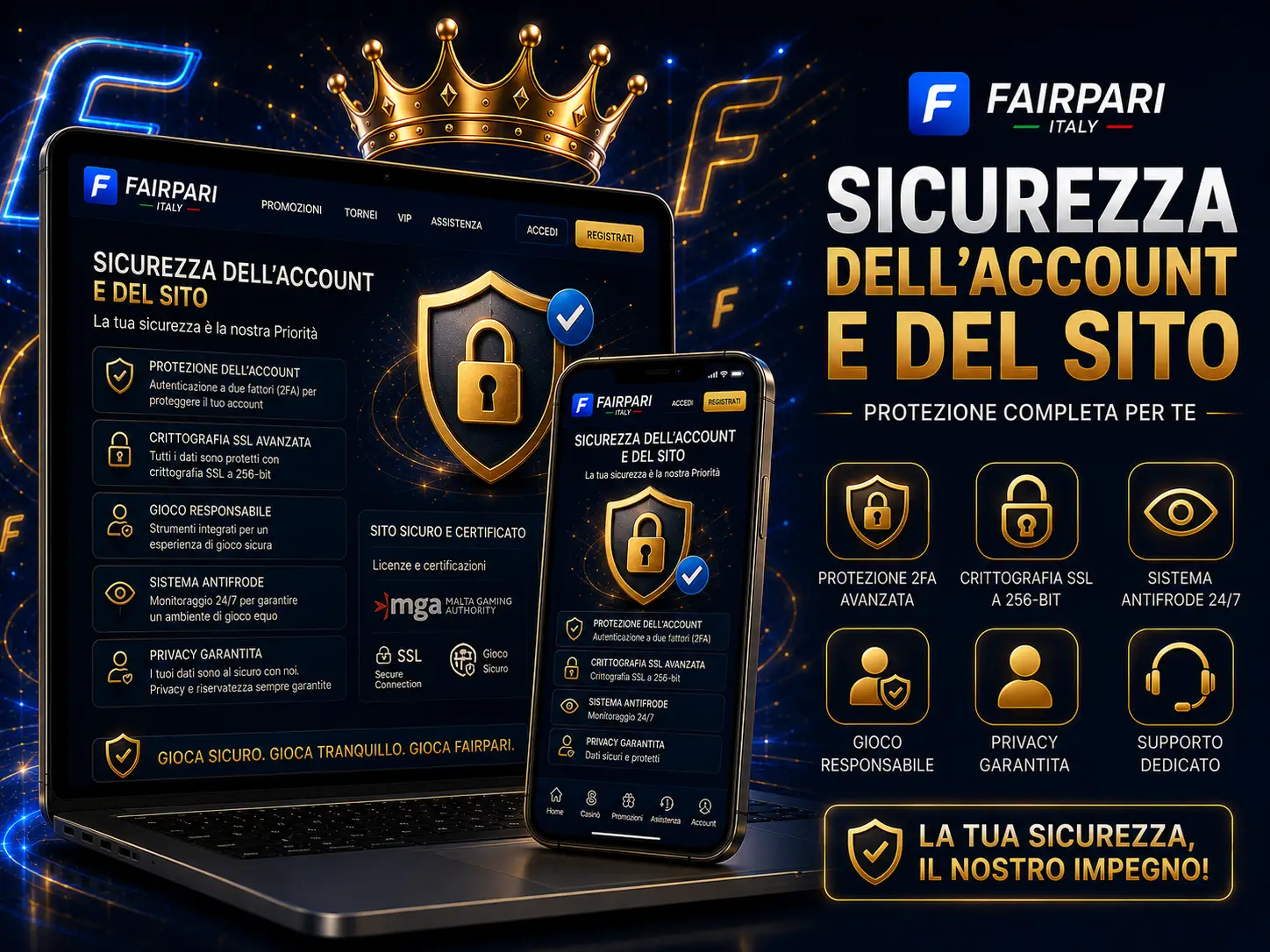 Sicurezza dell'Account e del Sito