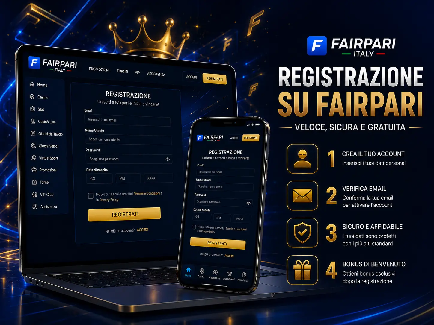 Registrazione su Fairpari 2026