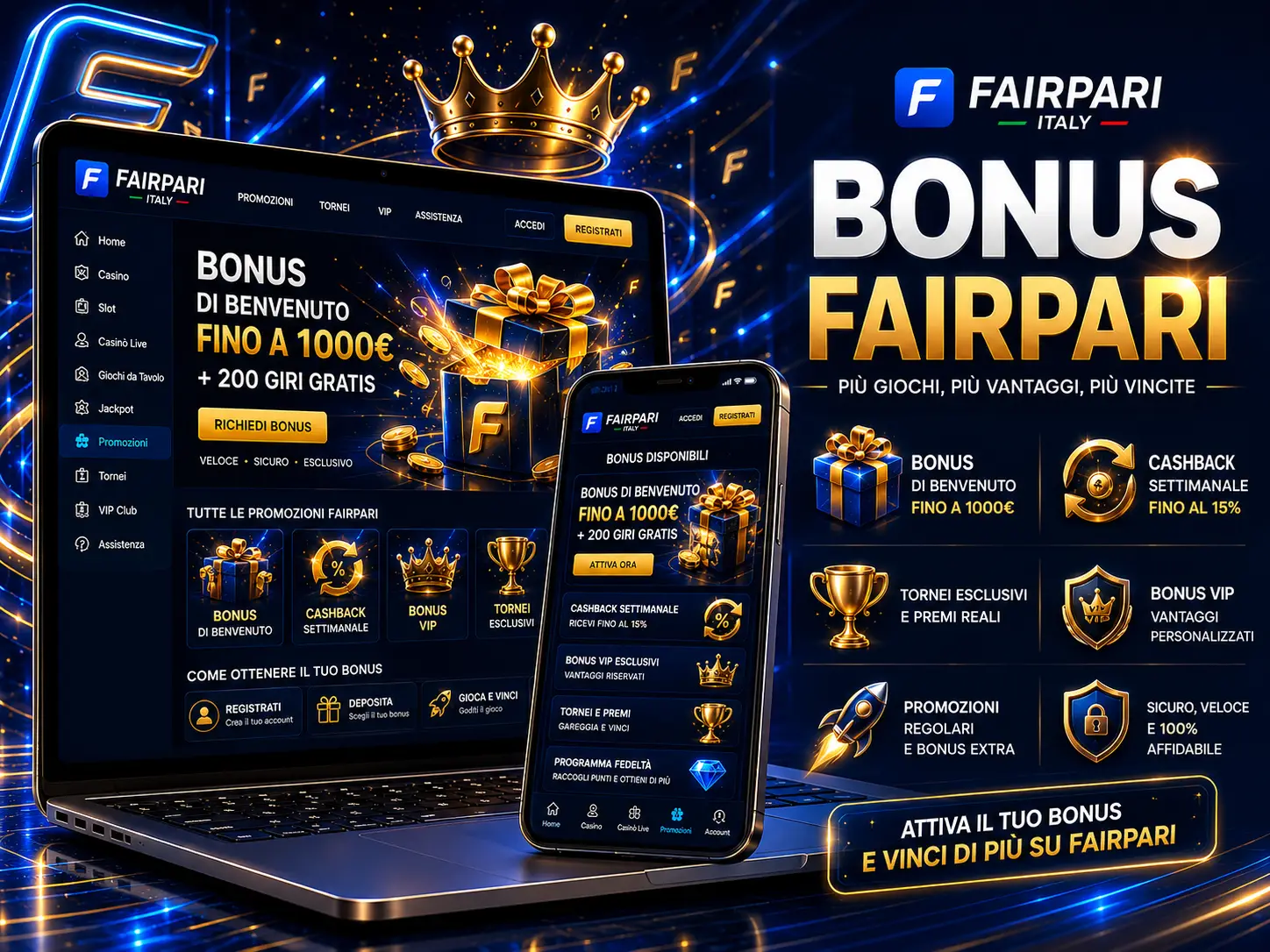 Bonus Fairpari per i Nuovi Iscritti